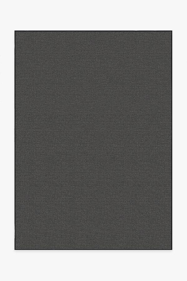 Denim Solid — Halı, Siyah, AREA, beyaz zemin, 5x7