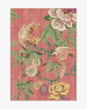 Bamboo Bird — Halı, Blossom Pembe, AREA, beyaz zemin, 5x7