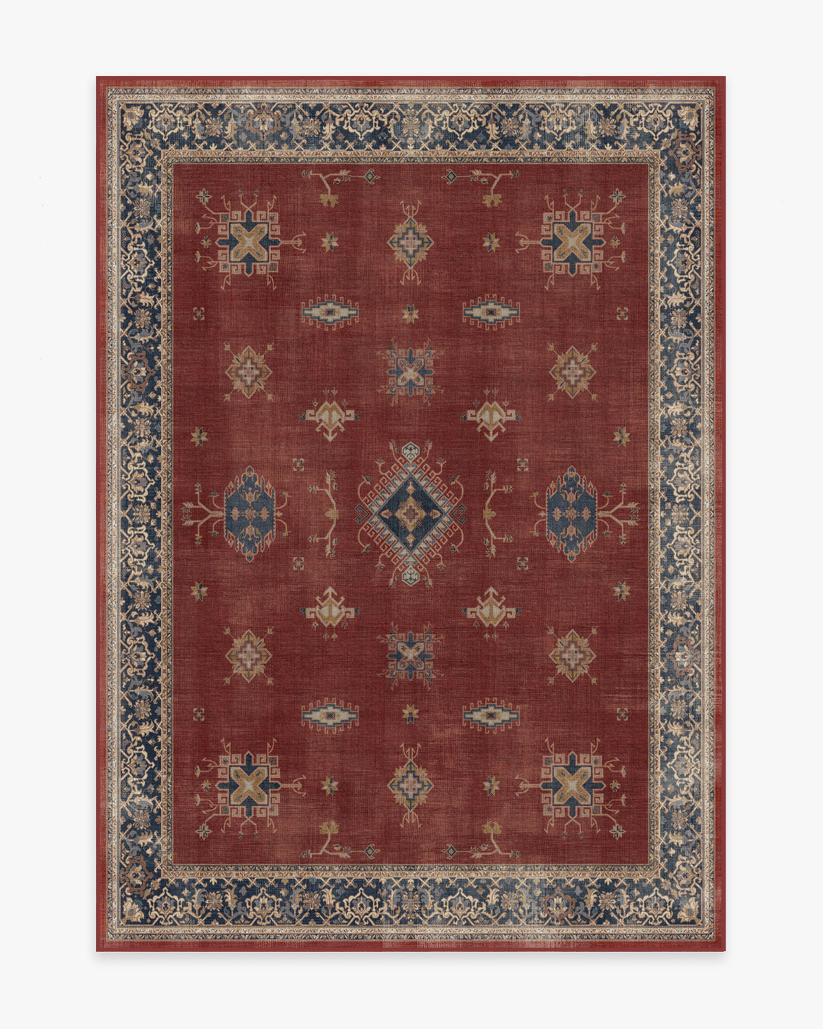 Verena — Halı, Kehribar Kırmızı, AREA, beyaz zemin, 5x7