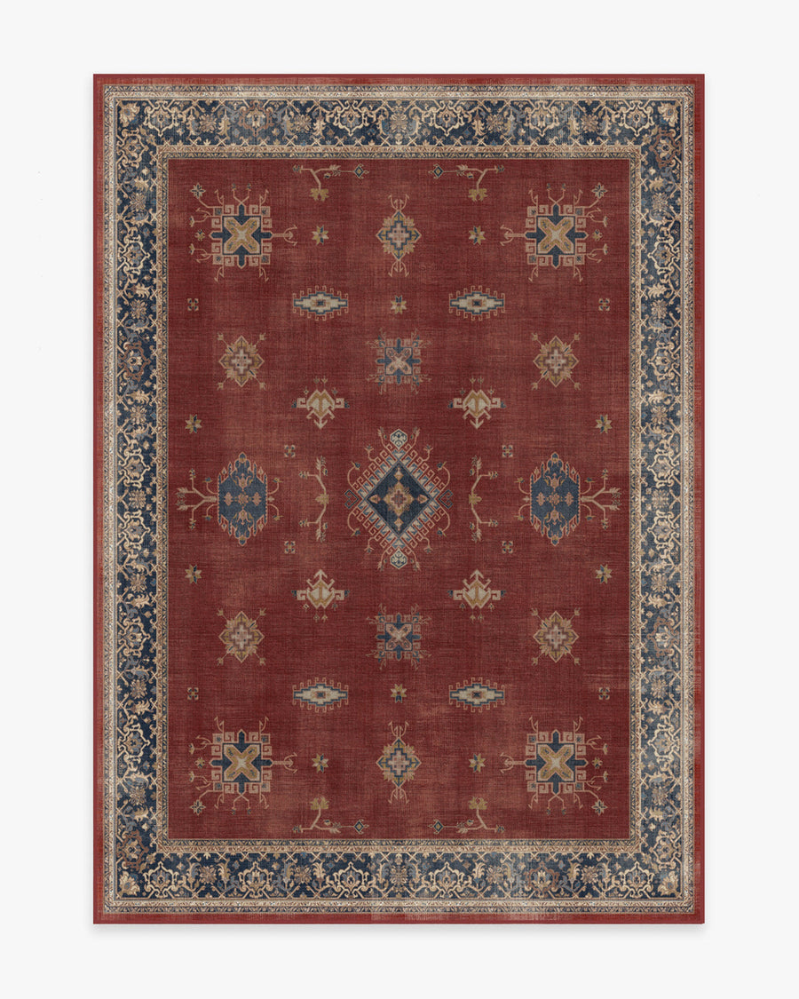 Verena — Halı, Kehribar Kırmızı, AREA, beyaz zemin, 5x7