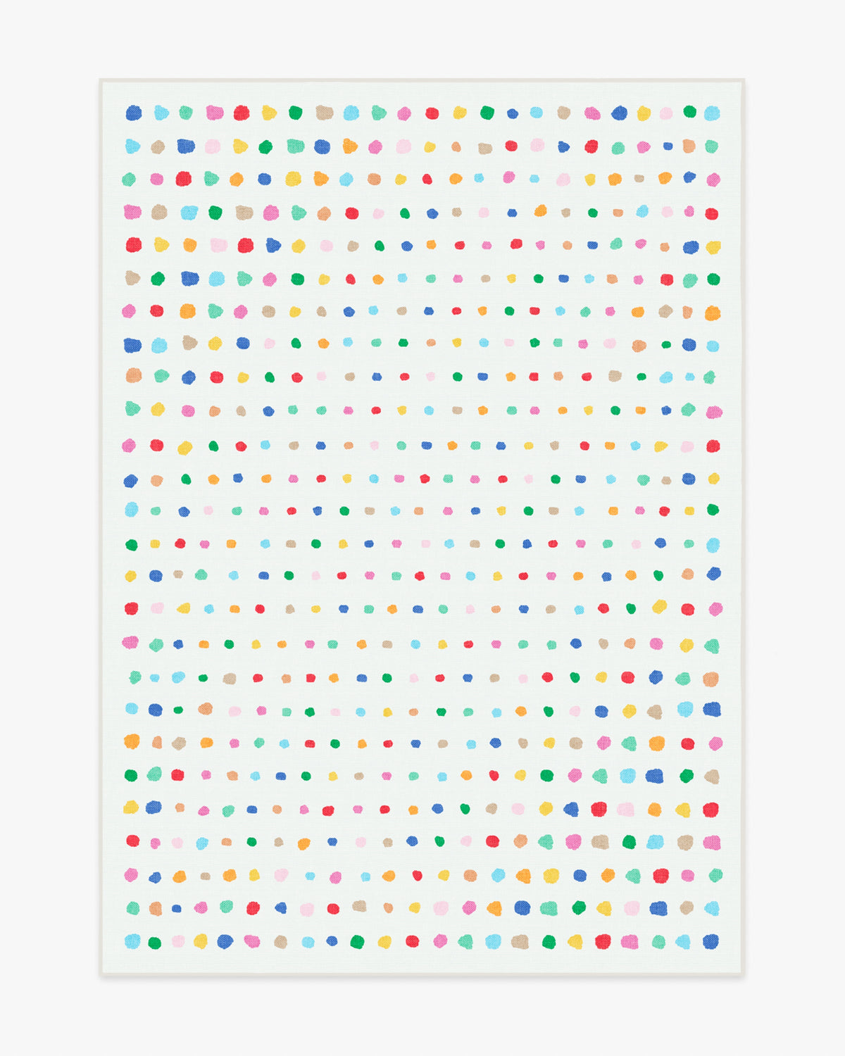 Jelly Dot — Halı, Bright Beyaz, AREA, beyaz zemin, 5x7