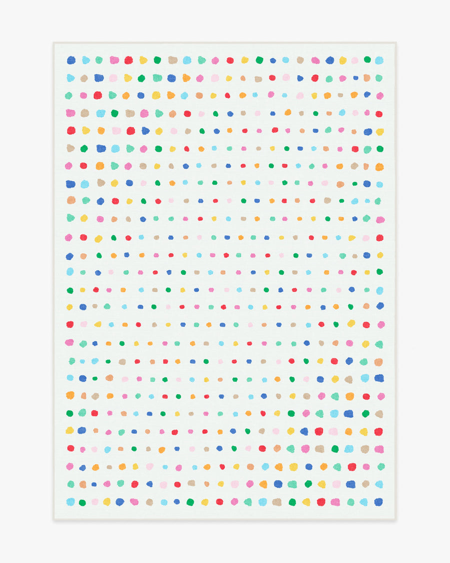 Jelly Dot — Halı, Bright Beyaz, AREA, beyaz zemin, 5x7