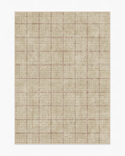 Glen Plaid — Halı, Deve Tüyü Bordo, AREA, beyaz zemin, 5x7