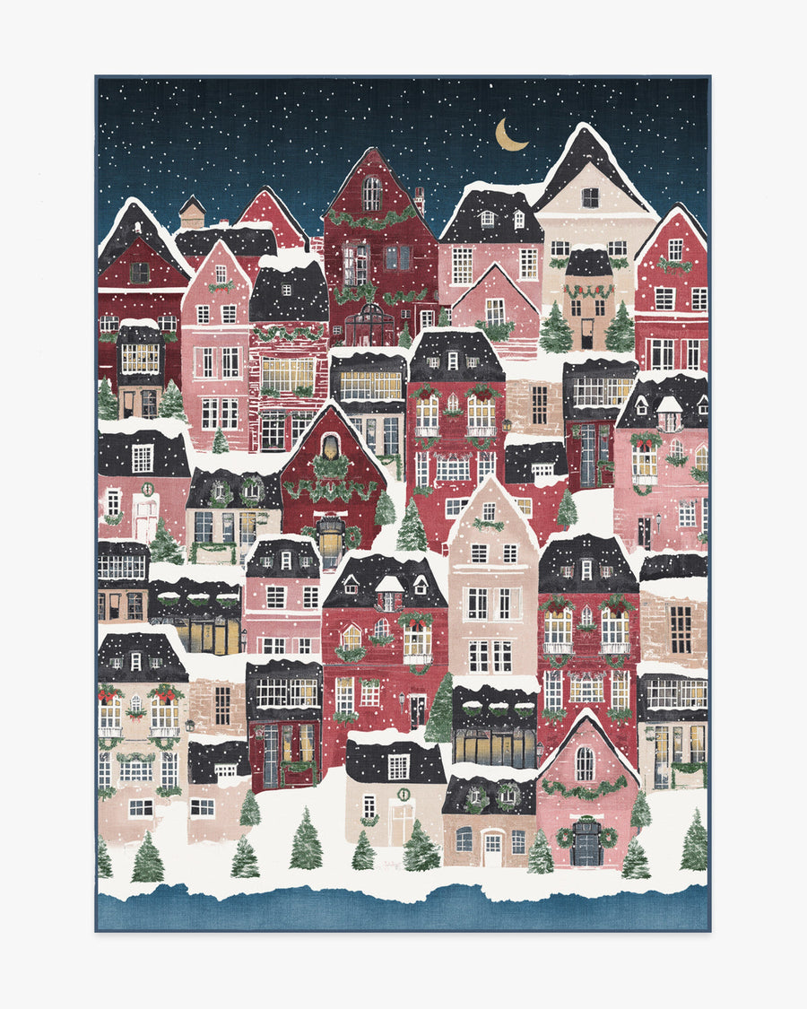 Noelle Village — Halı, Gece, AREA, beyaz zemin, 5x7