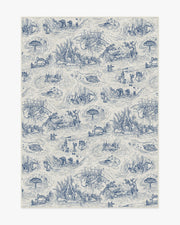 Toile — Halı, Mavi, AREA, beyaz zemin, 5x7