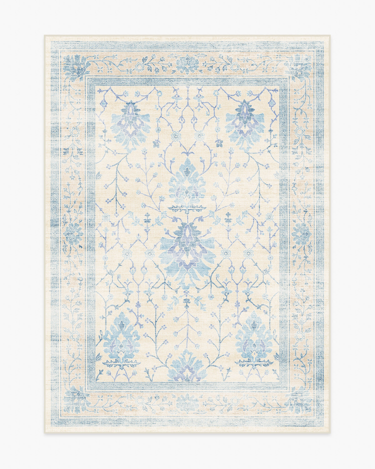 Serafina — Halı, Krem Mavi, AREA, beyaz zemin, 5x7