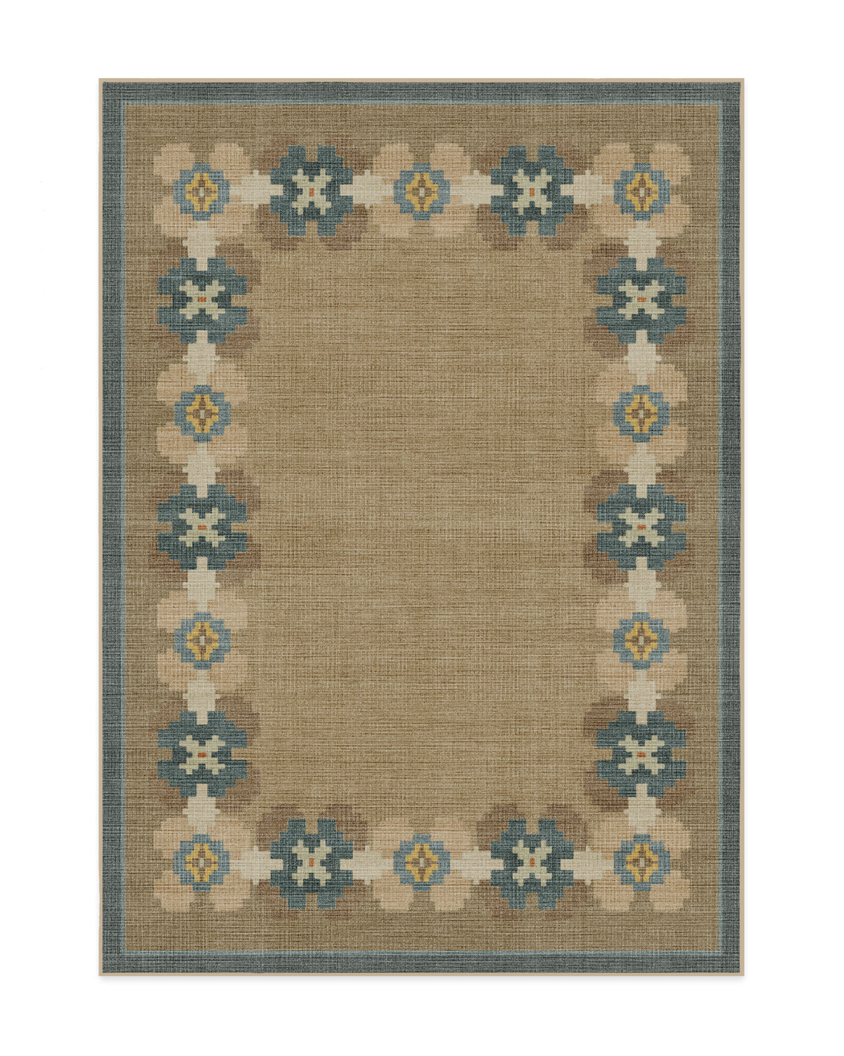 Aster — Halı, Yumuşak Mavi, AREA, beyaz zemin, 5x7