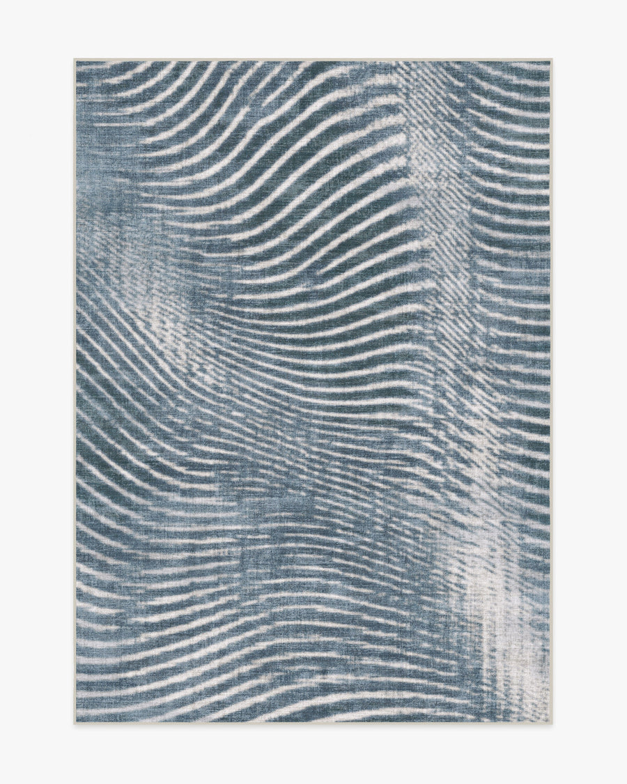 Wesley — Halı, Mavi, AREA, beyaz zemin, 5x7