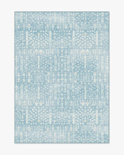 Gray Malin Palmetto — Halı, Coastal Mavi, AREA, beyaz zemin, 5x7