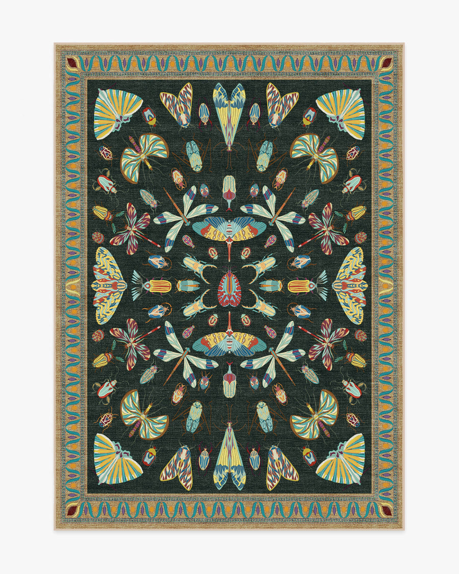 Flutterby — Halı, Antrasit, AREA, beyaz zemin, 5x7