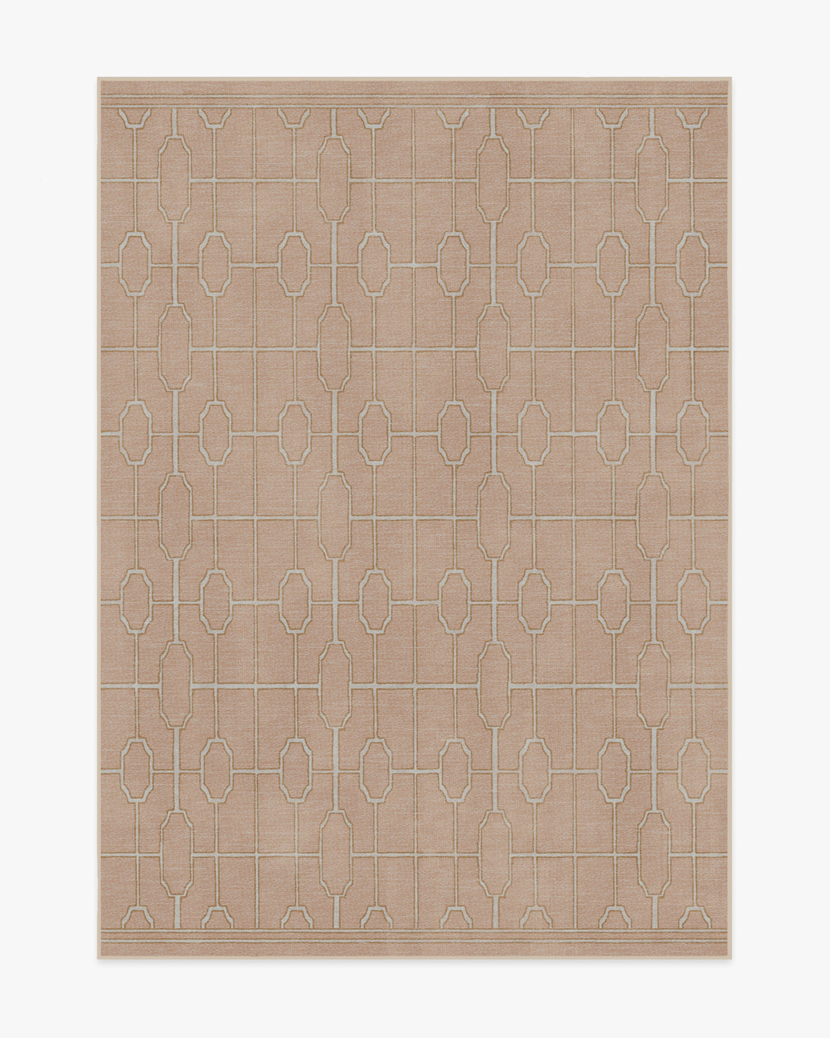 Diana Trellis — Halı, Gül Altın, AREA, beyaz zemin, 5x7
