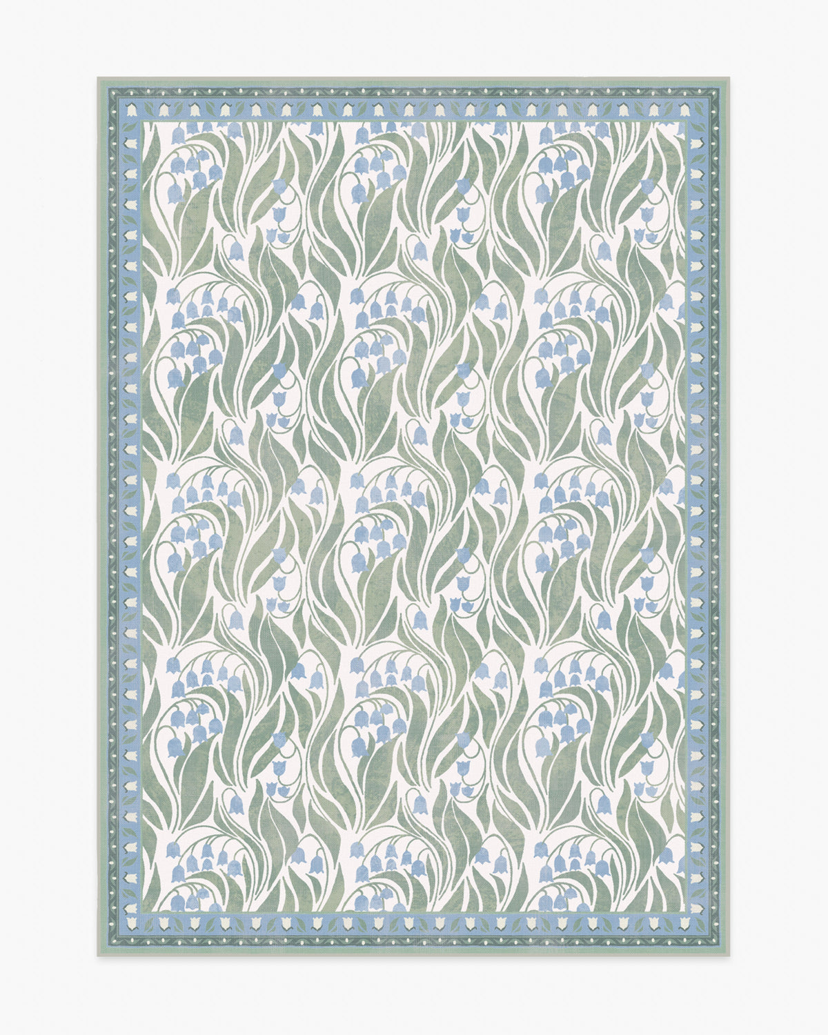 Lila — Halı, Fildişi ve Soft Mavi, AREA, beyaz zemin, 5x7