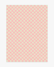 Lets Play Checkers — Halı, Pembe, AREA, beyaz zemin, 5x7