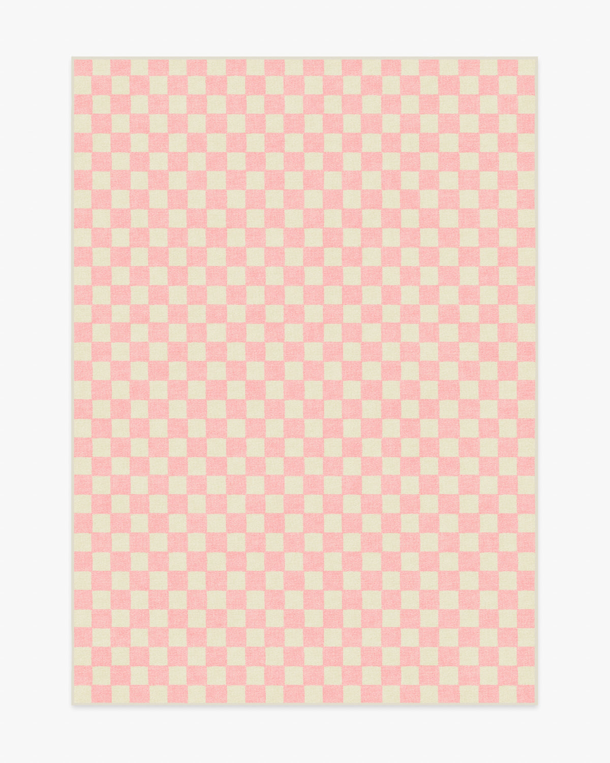 Lets Play Checkers — Halı, Pembe, AREA, beyaz zemin, 5x7