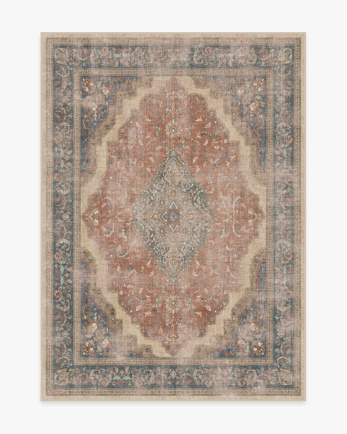 Adeline — Halı, Antique Kırmızı, AREA, beyaz zemin, 5x7