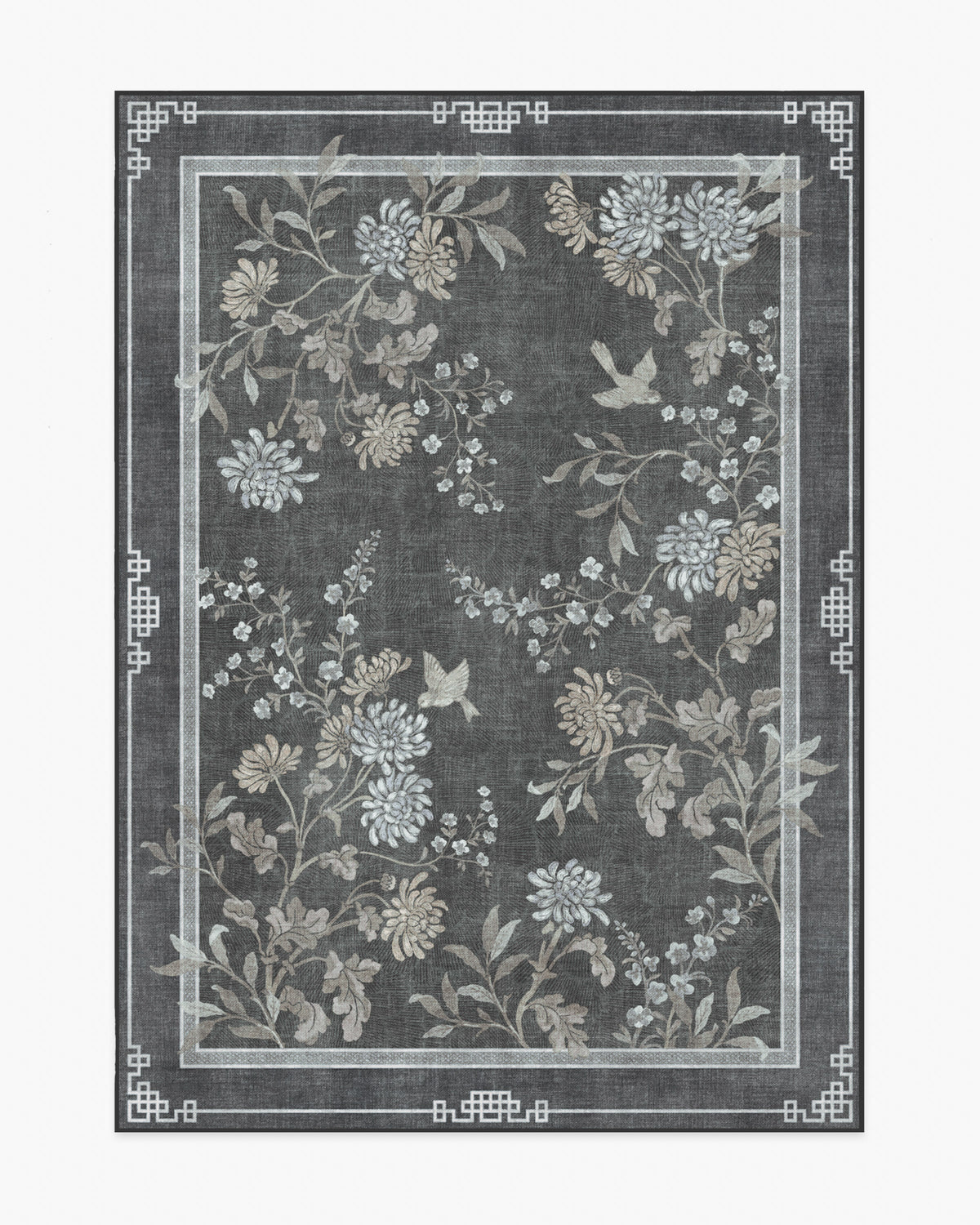Florian — Halı, Antrasit, AREA, beyaz zemin, 5x7