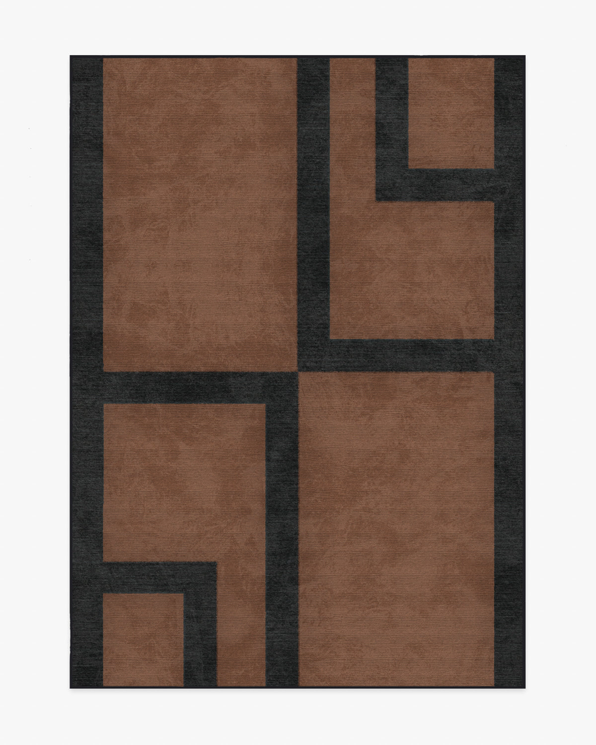 Aldo — Halı, Kahverengi Siyah, AREA, beyaz zemin, 5x7
