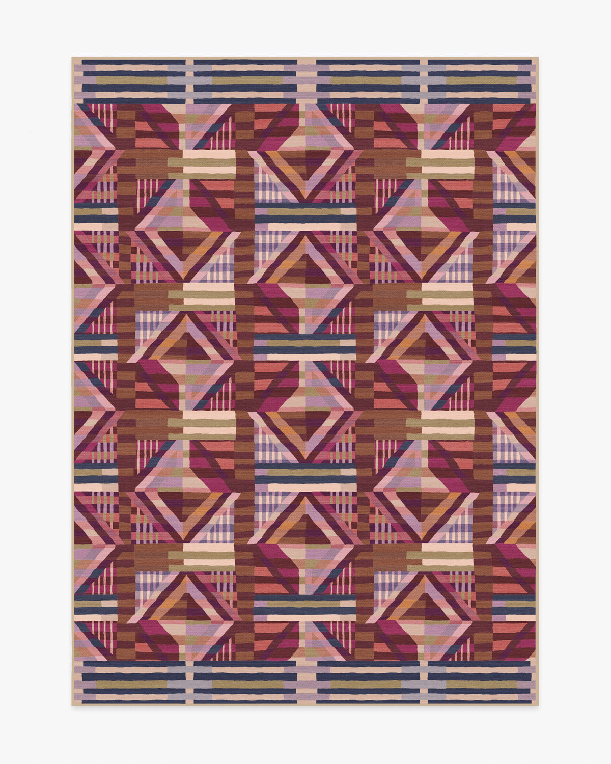 Paloma — Halı, Berry Kırmızı, AREA, beyaz zemin, 5x7