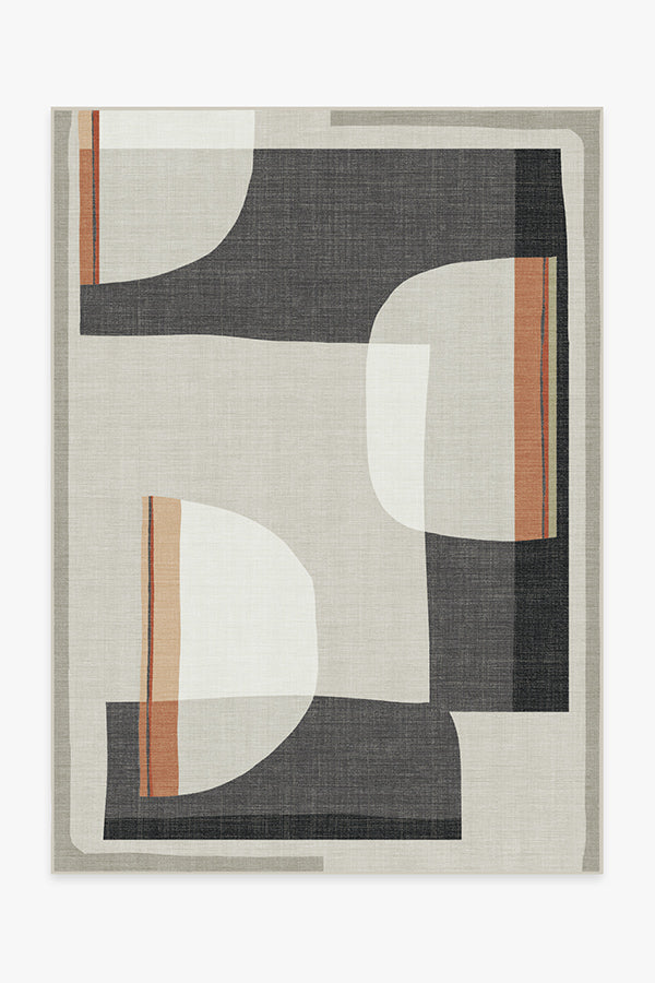 Olena — Halı, Antrasit, AREA, beyaz zemin, 5x7