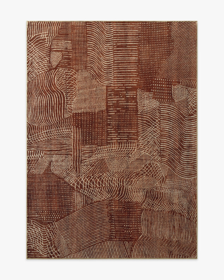 Ferra — Halı, Bakır, AREA, beyaz zemin, 5x7