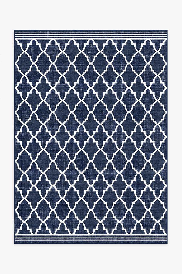 Varia Trellis — Halı, Kraliyet Mavisi, AREA, beyaz zemin, 5x7