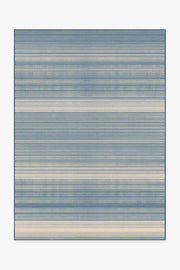 Coastal Linear Stripe — Halı, Arduvaz, AREA, beyaz zemin, 5x7