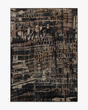 Ourea — Halı, Koyu Ahşap, AREA, beyaz zemin, 5x7