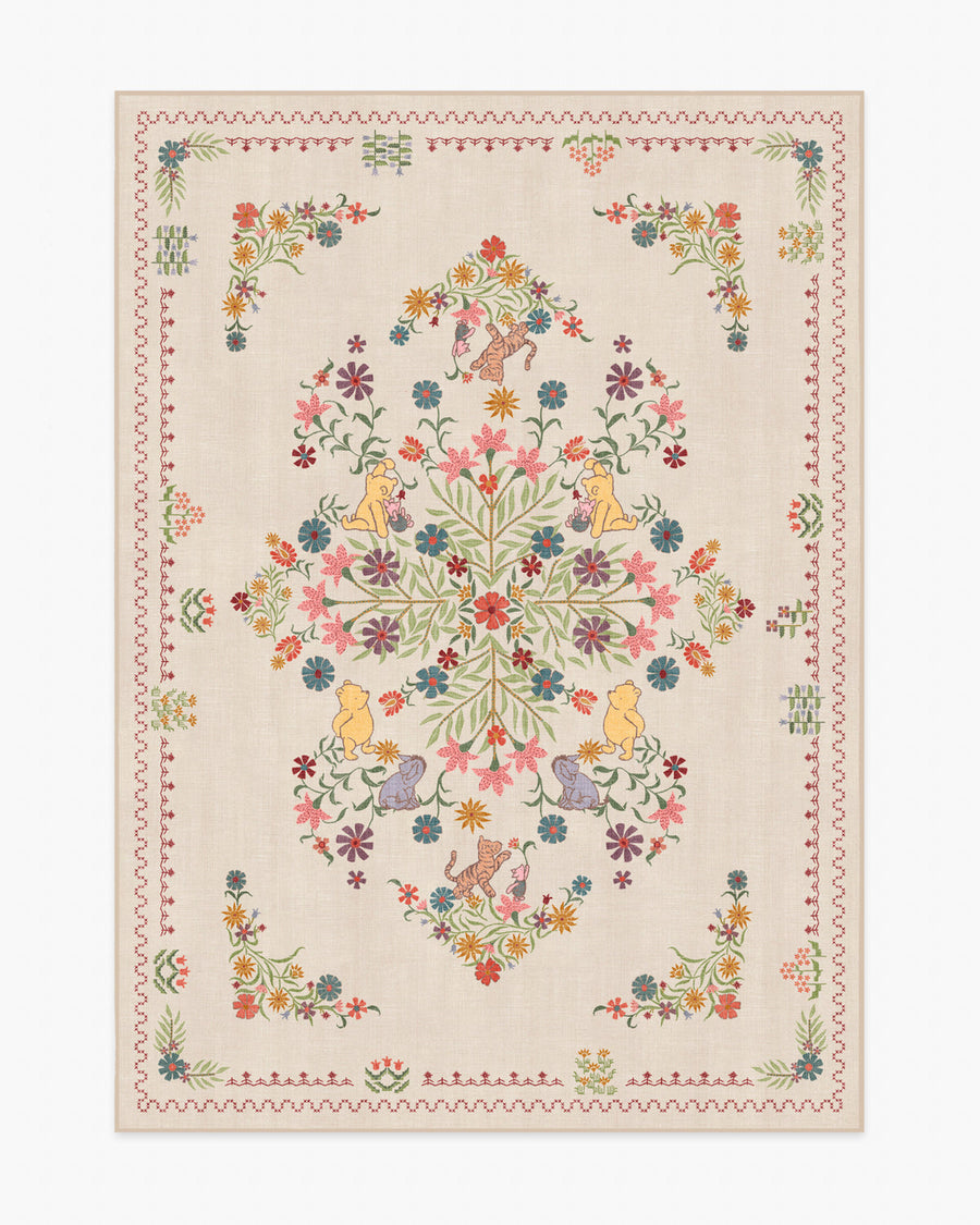 Friendship Garden — Halı, Krem Çok Renkli, AREA, beyaz zemin, 5x7