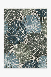 Monstera — Halı, Yeşim, AREA, beyaz zemin, 5x7