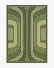Paradox — Halı, Yeşil, AREA, beyaz zemin, 5x7