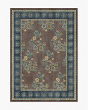 Pennywood — Halı, Kahverengi Mavi, AREA, beyaz zemin, 5x7