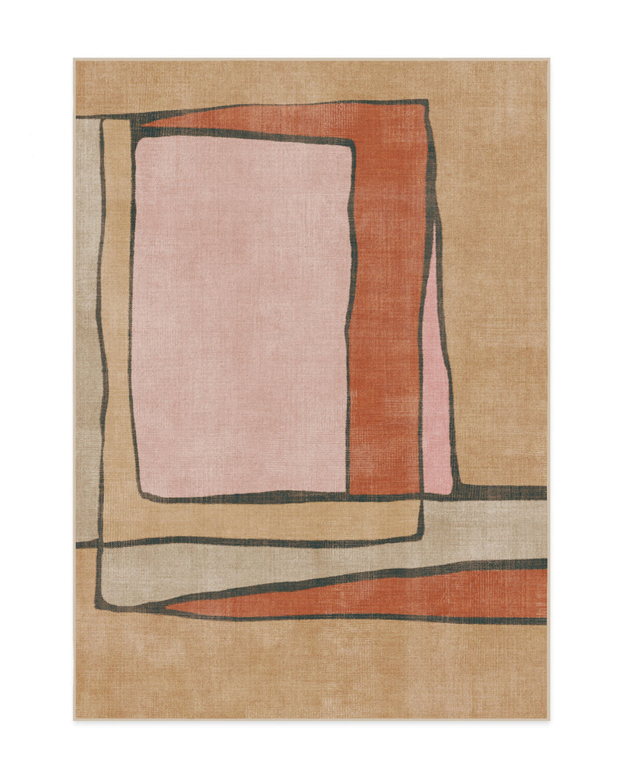 Ari — Halı, Doğal Çok Renkli, AREA, beyaz zemin, 5x7