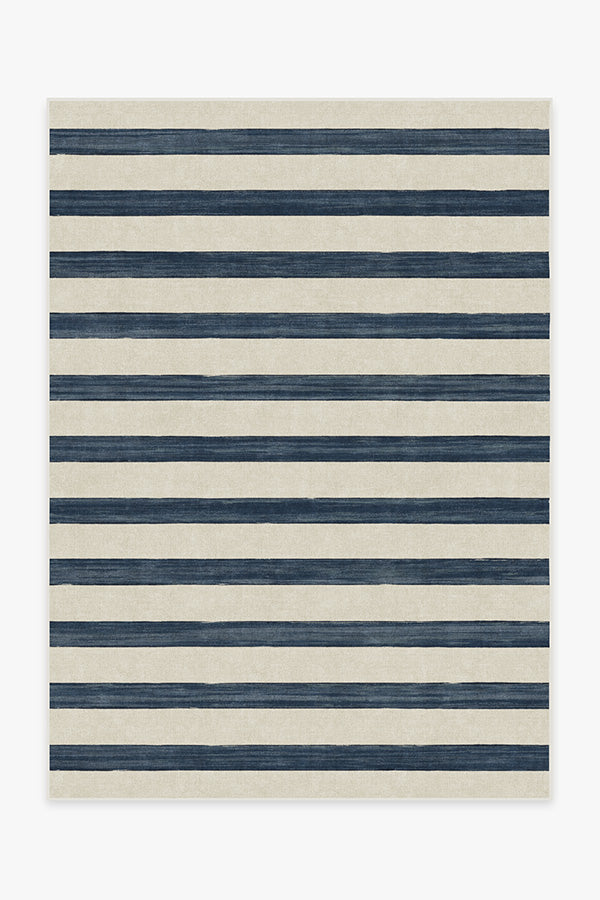 Sumi Sailor Stripe — Halı, Lacivert, AREA, beyaz zemin, 5x7