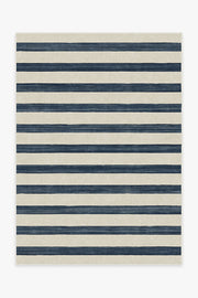 Sumi Sailor Stripe — Halı, Lacivert, AREA, beyaz zemin, 5x7