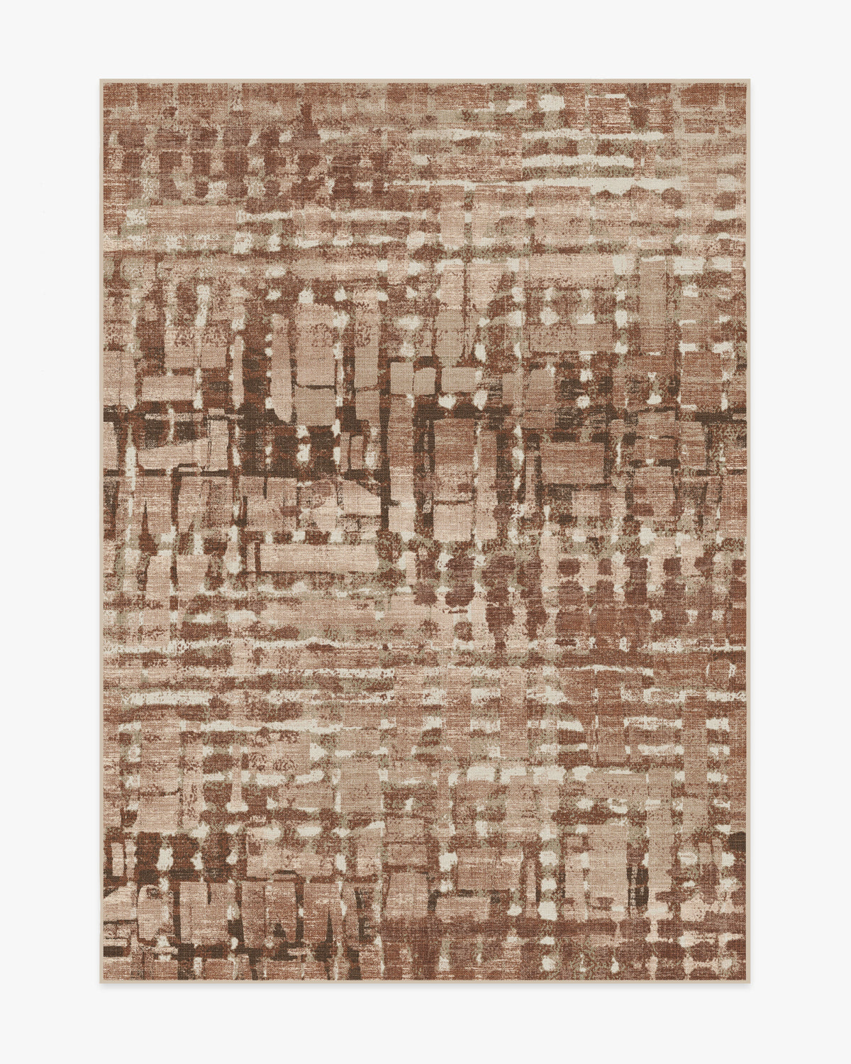 Brooklyn — Halı, Bakır Kil, AREA, beyaz zemin, 5x7
