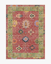 Mehr — Halı, Gül Soft Yeşil, AREA, beyaz zemin, 5x7