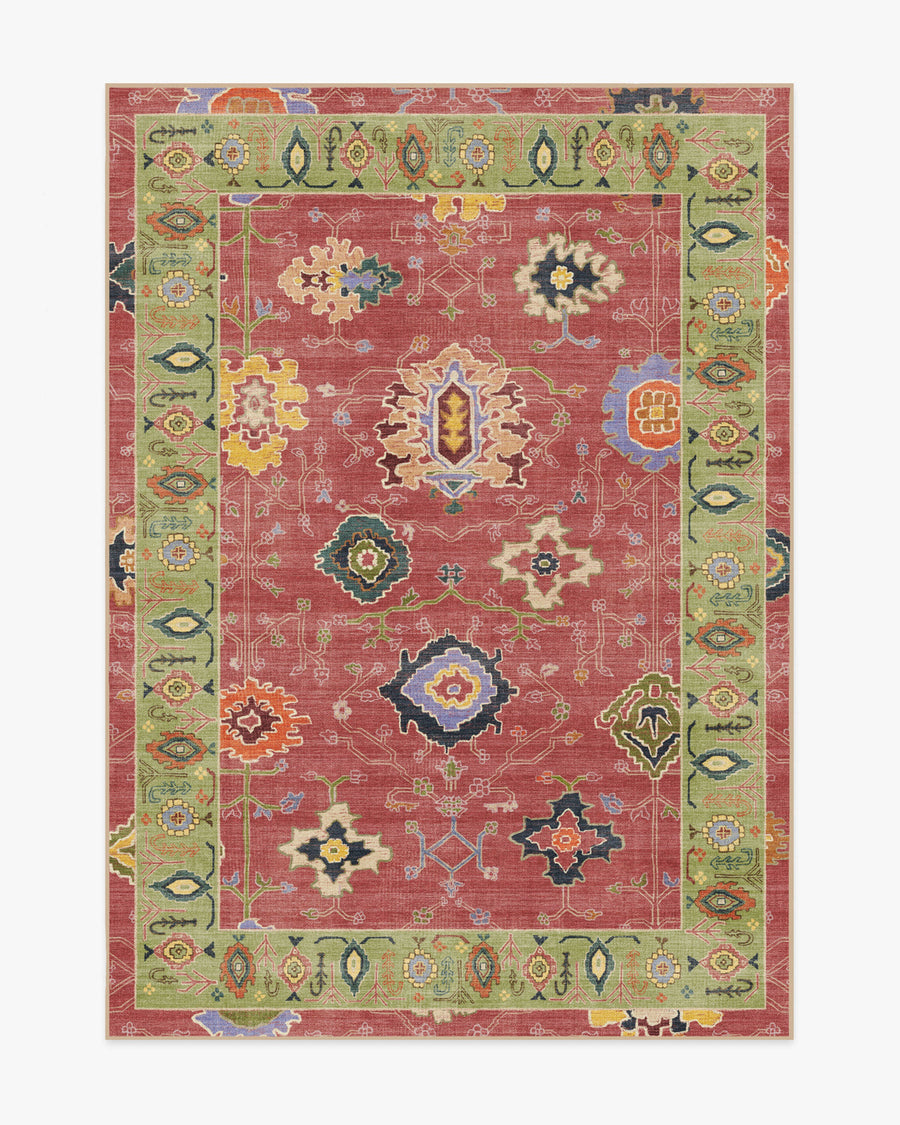Mehr — Halı, Gül Soft Yeşil, AREA, beyaz zemin, 5x7