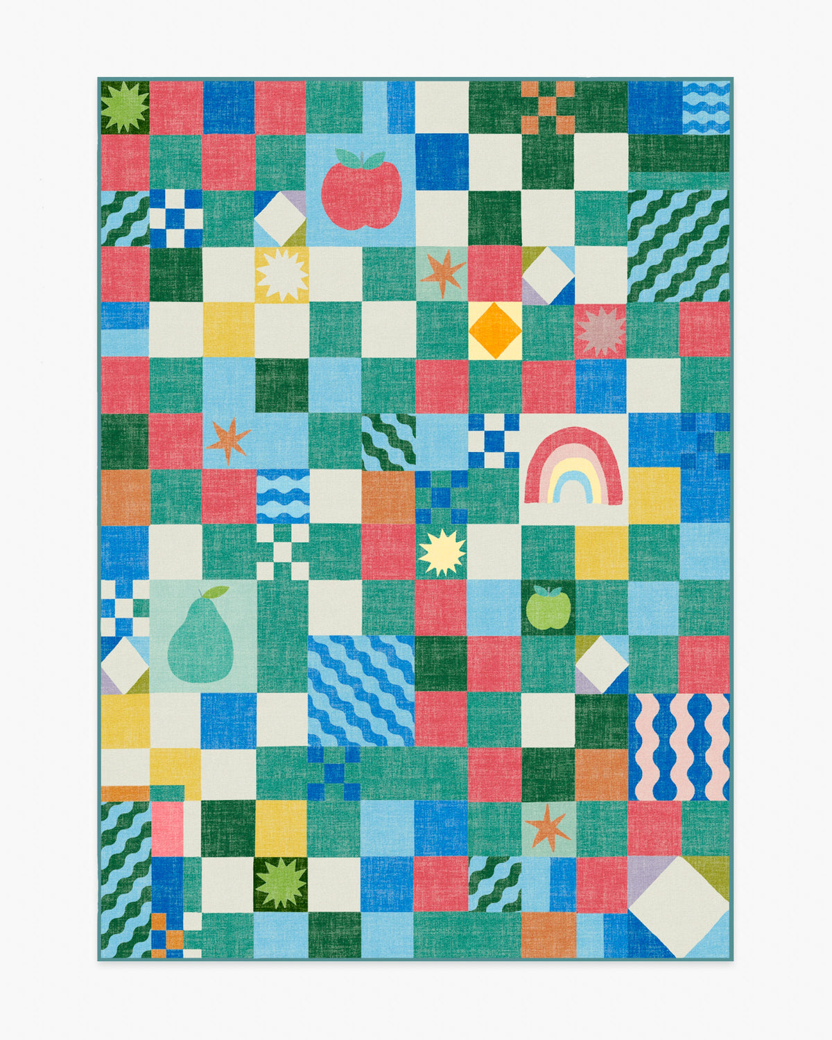 Big Apple Patchwork — Halı, Çok Renkli, AREA, beyaz zemin, 5x7