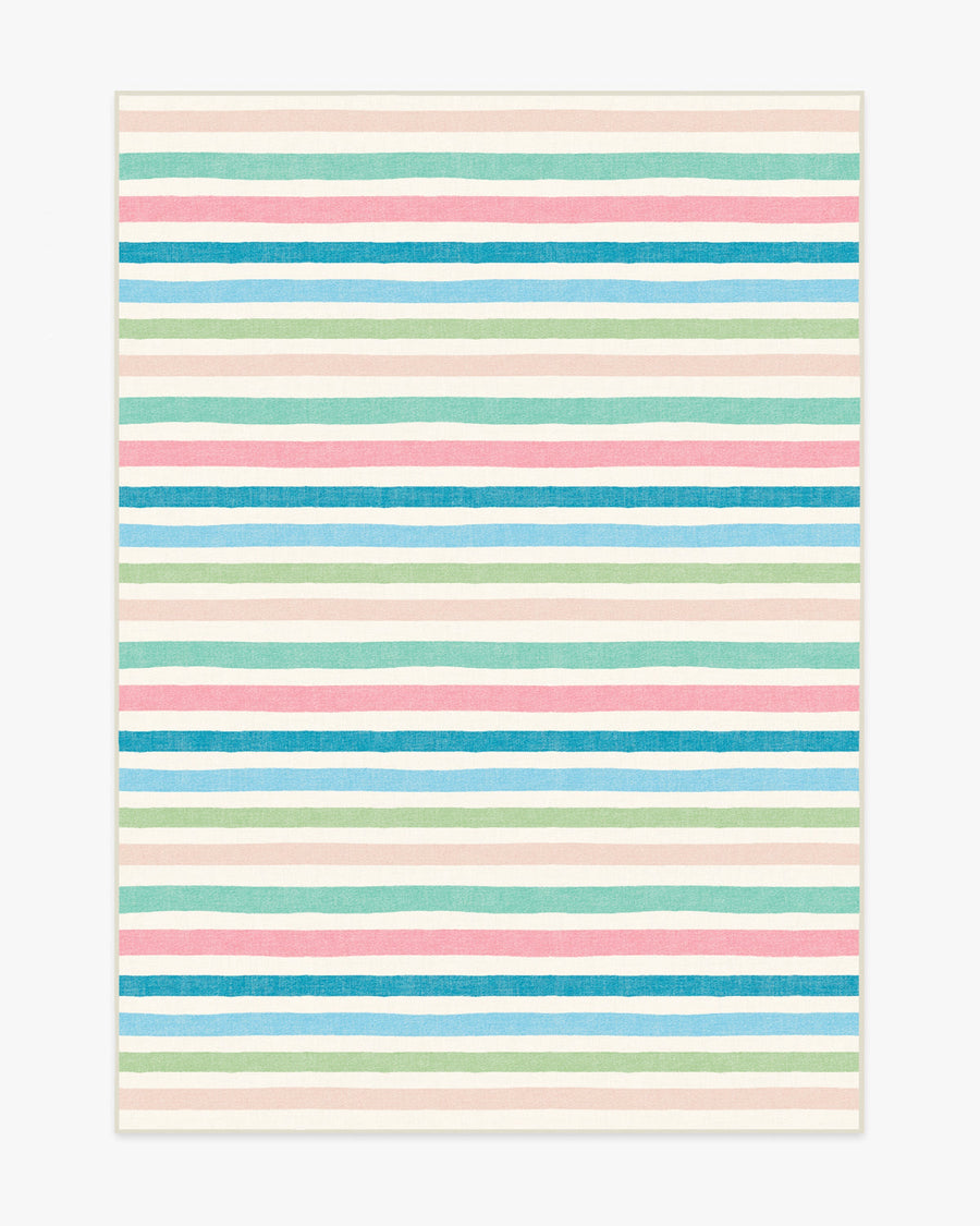 Sunbeam Stripe — Halı, Çok Renkli, AREA, beyaz zemin, 5x7
