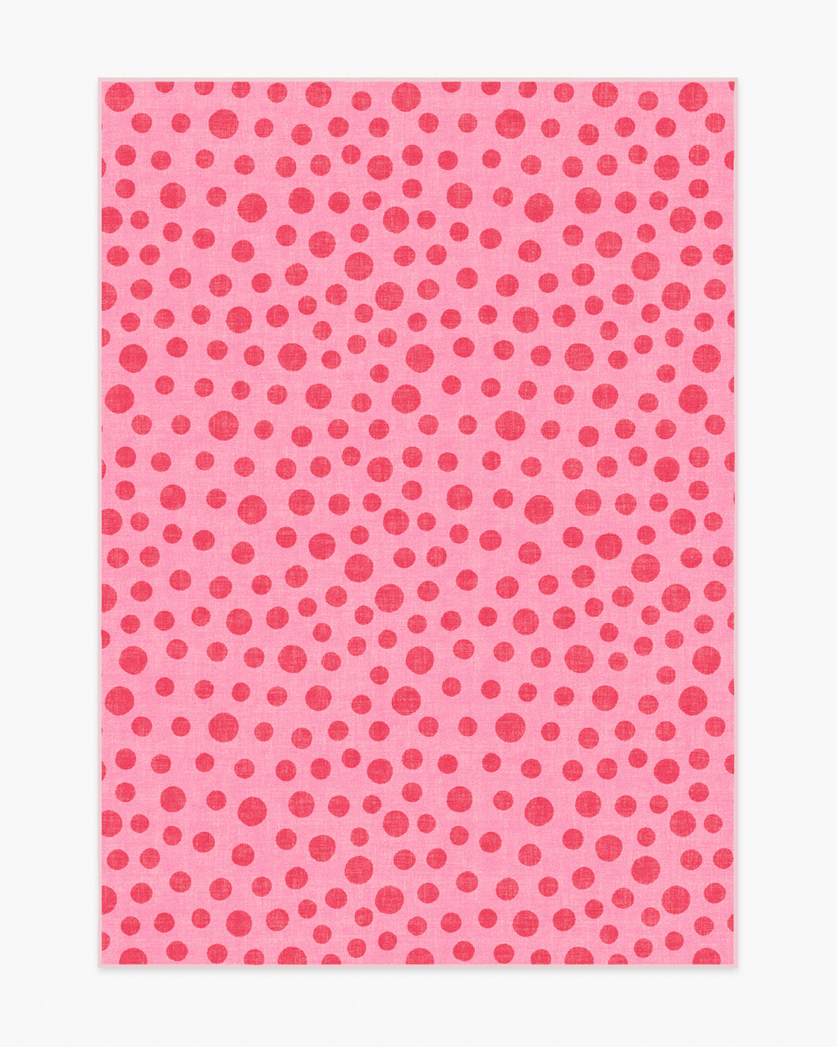 Dancing Dots — Halı, Pembe Kırmızı, AREA, beyaz zemin, 5x7