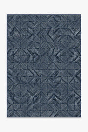 Parquet — Halı, Lacivert, AREA, beyaz zemin, 5x7