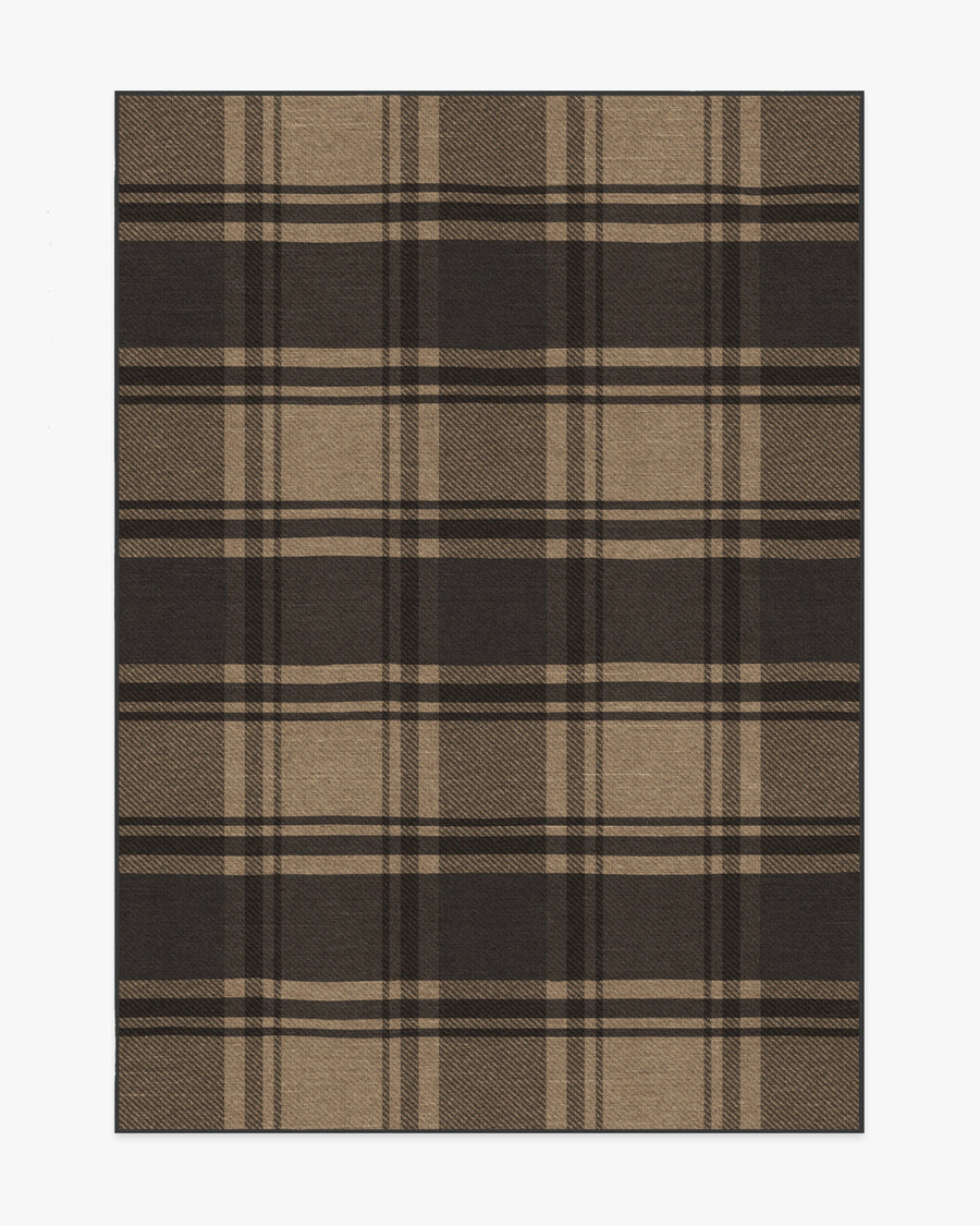 Easton Plaid — Halı, Antrasit Doğal, AREA, beyaz zemin, 5x7