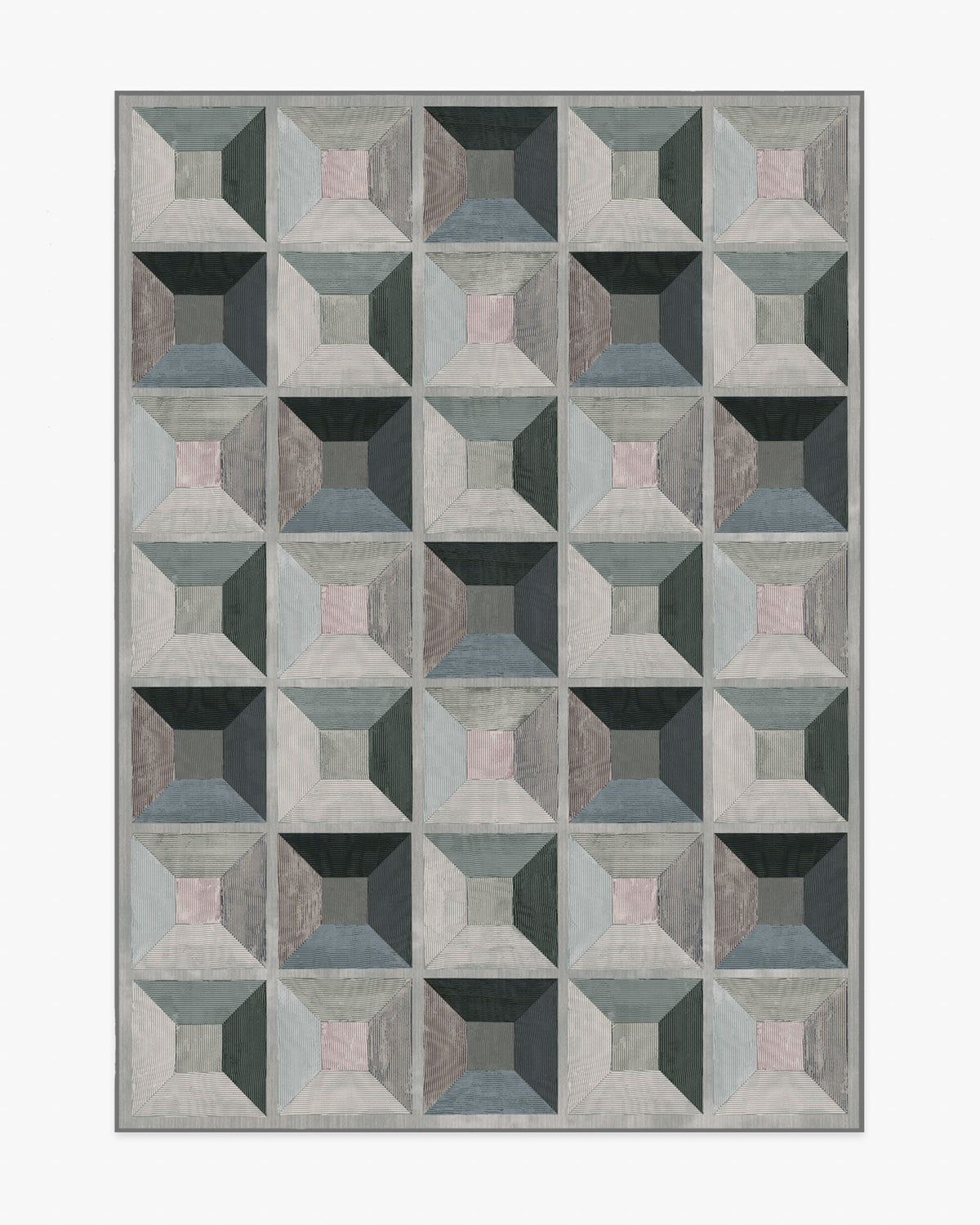 Hedra — Halı, Gri, AREA, beyaz zemin, 5x7