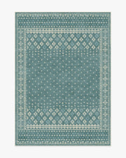 Fernanda — Halı, Arduvaz Mavisi, AREA, beyaz zemin, 5x7