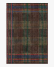 Emerson — Halı, Kahverengi Çok Renkli, AREA, beyaz zemin, 6x9