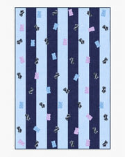 Todd Stripe Gummy — Halı, Mavi Lacivert, AREA, beyaz zemin, 6x9