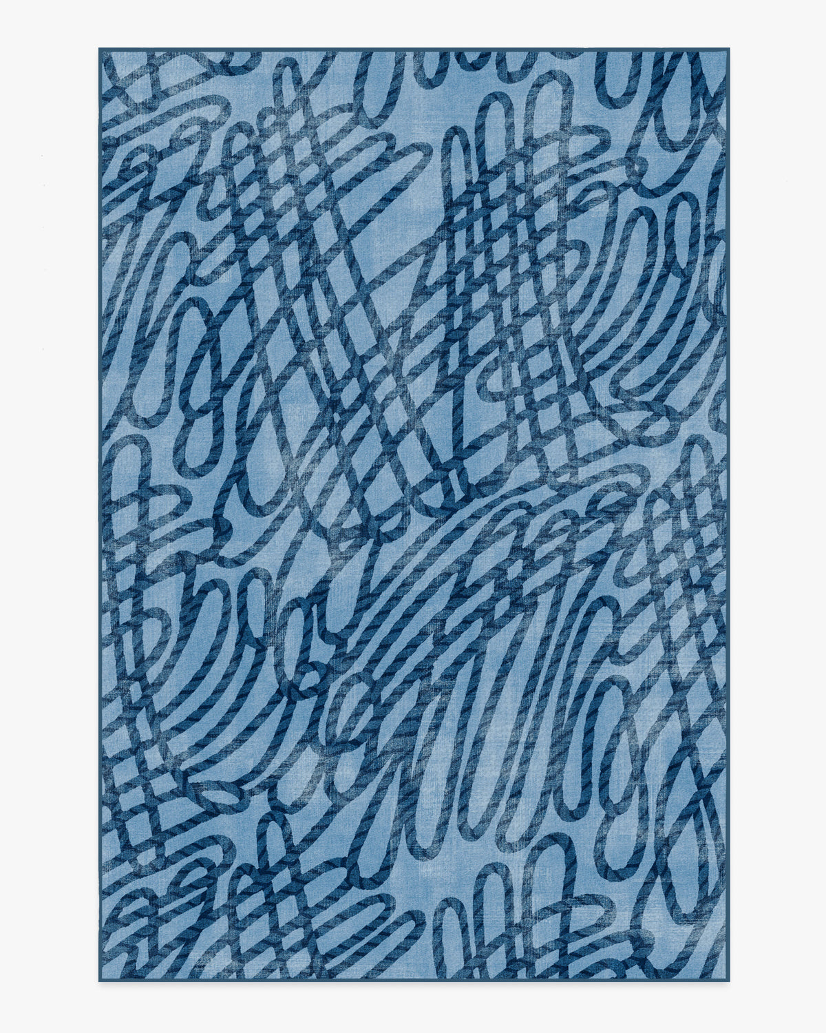 Rica Rope — Halı, Taş Mavi, AREA, beyaz zemin, 6x9