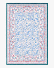 Wendy Animal Border — Halı, Mavi Pembe, AREA, beyaz zemin, 6x9