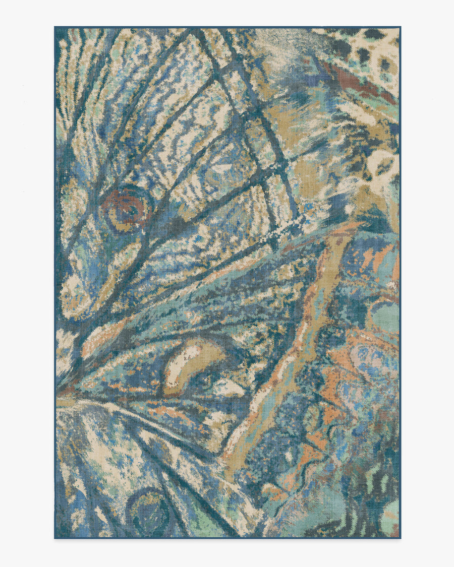 Althea — Halı, Mavi Yeşil, AREA, beyaz zemin, 6x9