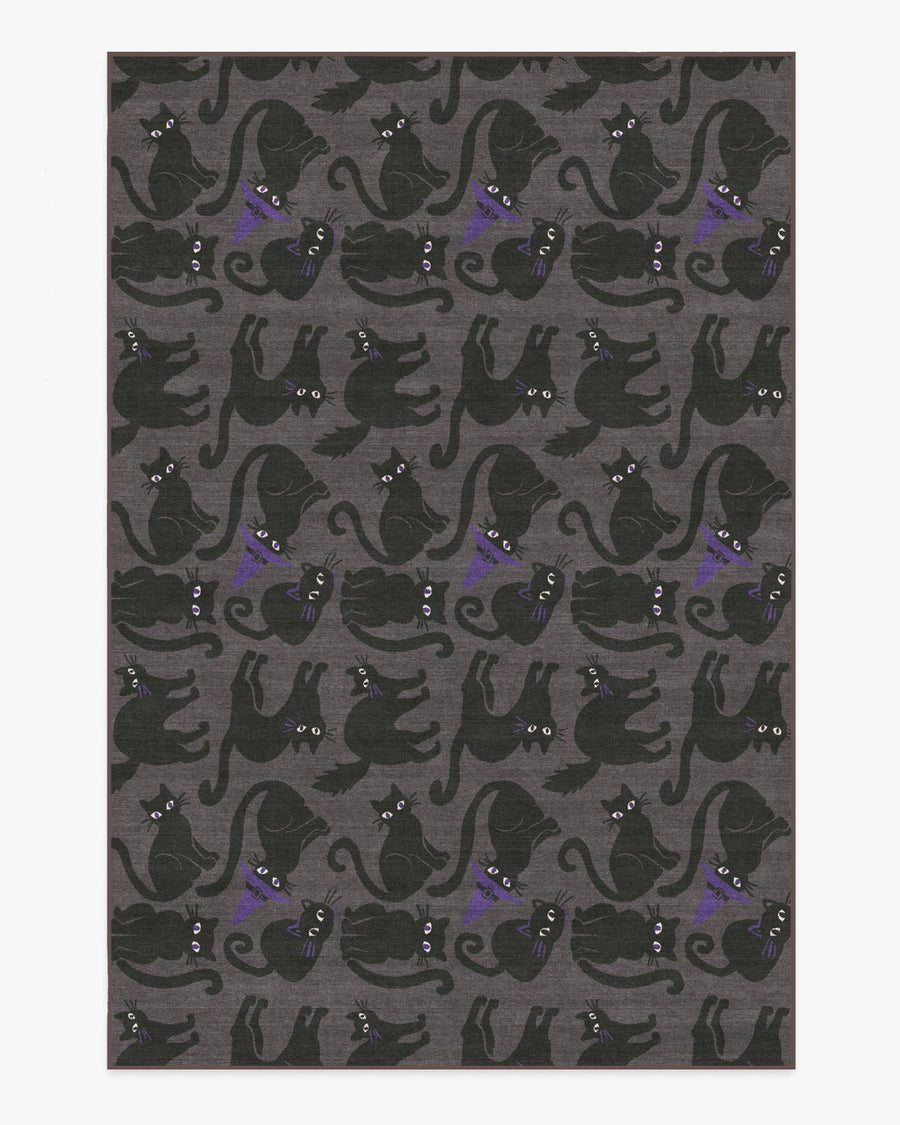 Whisker Mischief — Halı, Antrasit, AREA, beyaz zemin, 6x9